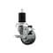 Service Caster 3'' Gray Poly Swivel 1-3/4'' Expanding Stem Caster with Brake SCC-EX20S314-PPUB-TLB-134 - alternate 1